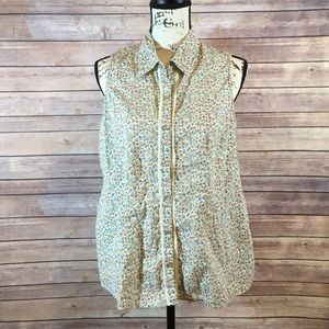 Motherhood Maternity Large top floral sleeveless